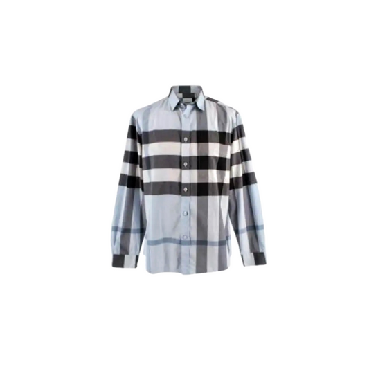 Burberry Blue House Check shirt in printed cotton